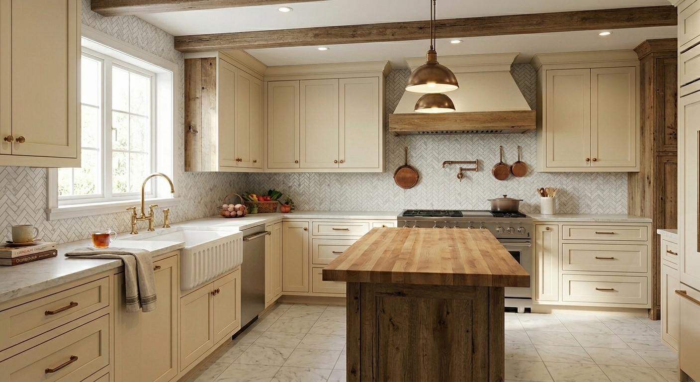 Bianco Carrara 12x12 and Herringbone