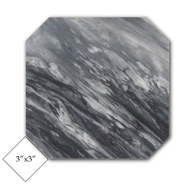 Bardiglio Dark 12" Octagon Honed